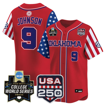Men's Oklahoma Sooners 2026 World Series "America 250 Edition" Vapor Premier Limited Jersey - All Stitched