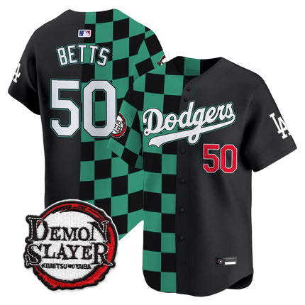Los Angeles Dodgers x Demon Slayer Vapor Premier Limited Jersey - Stitched