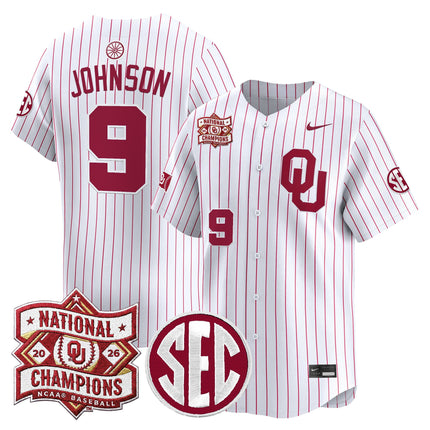 Men's Oklahoma Sooners 2026 National Champions Patch Vapor Premier Limited Jersey - All Stitched