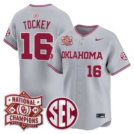 Men's Oklahoma Sooners 2026 National Champions Patch Vapor Premier Limited Jersey - All Stitched