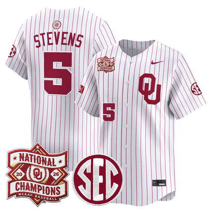Men's Oklahoma Sooners 2026 National Champions Patch Vapor Premier Limited Jersey - All Stitched