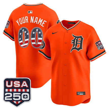 Detroit Tigers USA 250 Fourth of July Vapor Premier Limited Custom Jersey - All Stitched