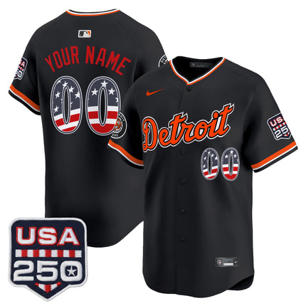 Detroit Tigers USA 250 Fourth of July Vapor Premier Limited Custom Jersey - All Stitched