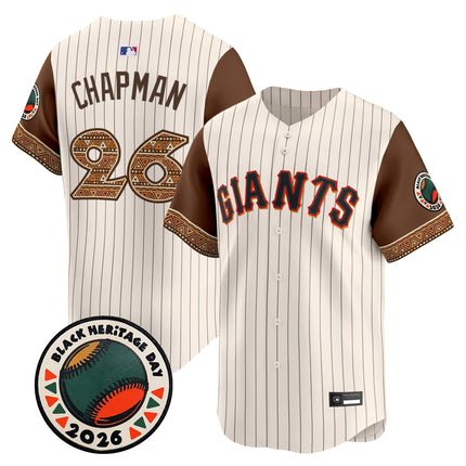 Men's San Francisco Giants 2026 Black Heritage Day Vapor Premier Limited Jersey - Stitched
