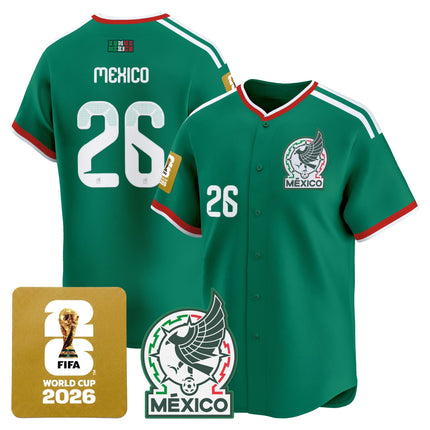 Men's Mexico 2026 World Cup Vapor Baseball Jersey - All Stitched