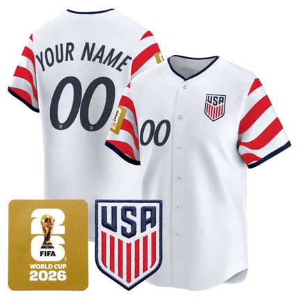 USMNT 2026 World Cup Vapor Custom Baseball Jersey - Stitched