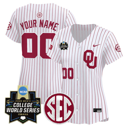 Oklahoma Sooners 2026 World Series Vapor Premier Limited Custom Jersey - All Stitched