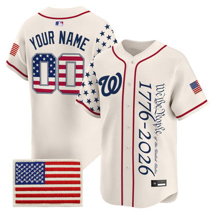 Washington Nationals "America 250 Edition" Vapor Premier Limited Custom Jersey V2 - All Stitched