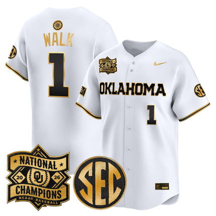 Men's Oklahoma Sooners 2026 National Champions Patch Vapor Premier Limited Jersey V2 - All Stitched