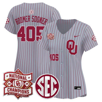 Women's Oklahoma Sooners 2026 National Champions Patch Vapor Premier Limited Jersey - All Stitched