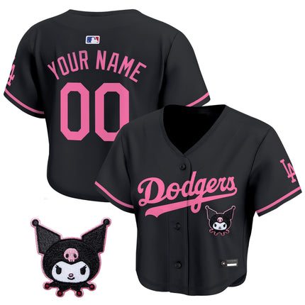 Women's Los Angeles Dodgers x Sanrio Friends Crop Top Baseball Custom Jersey - All Stitched