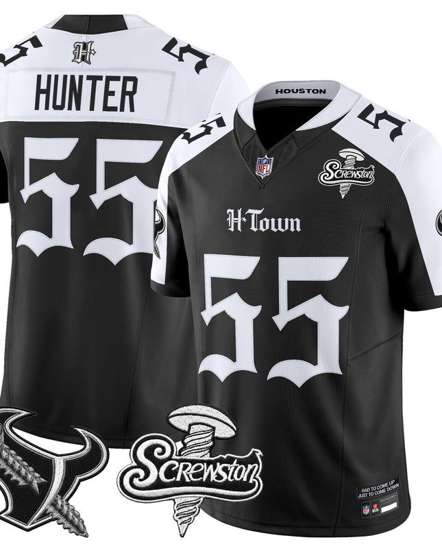 Men's Houston Texans DJ Screw Vapor Limited Jersey - Gothic Edition - All Stitched