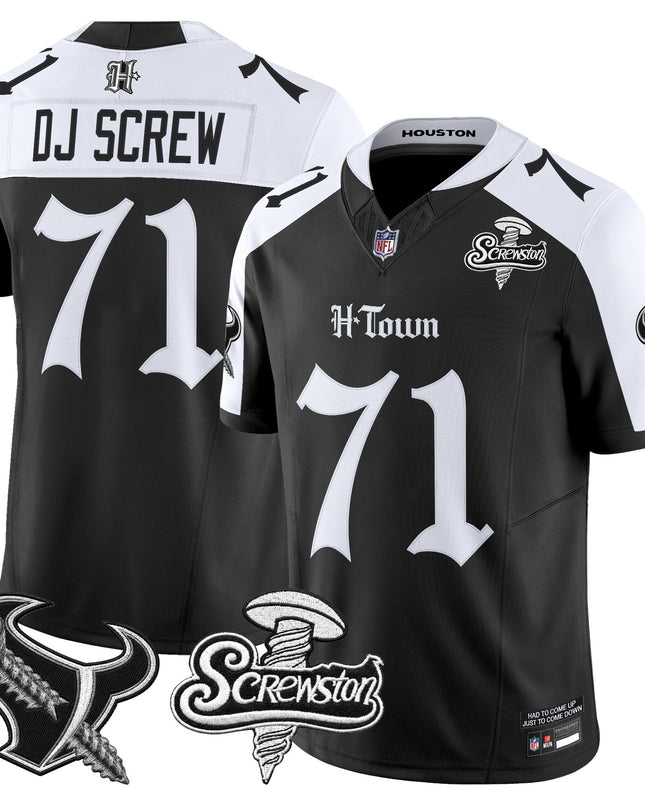 Men's Houston Texans DJ Screw Vapor Limited Jersey - Gothic Edition - All Stitched