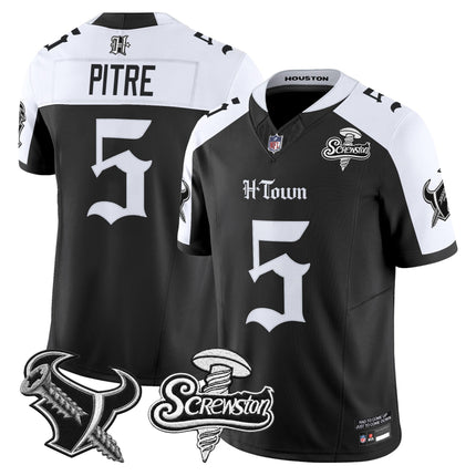 Men's Houston Texans DJ Screw Vapor Limited Jersey - Gothic Edition - All Stitched