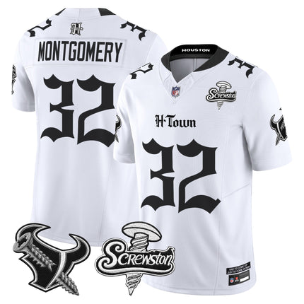 Men's Houston Texans DJ Screw Vapor Limited Jersey - Gothic Edition - All Stitched