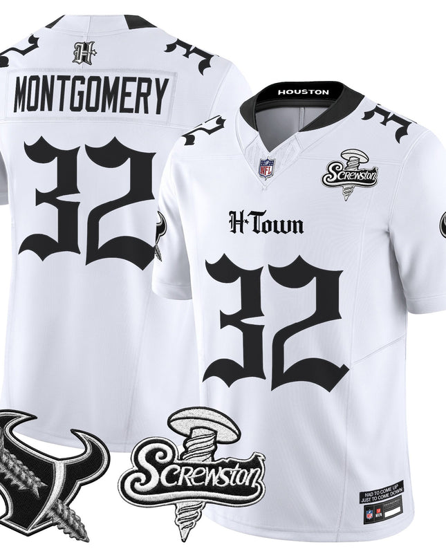 Men's Houston Texans DJ Screw Vapor Limited Jersey - Gothic Edition - All Stitched