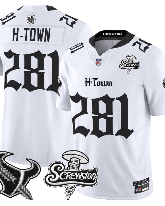 Men's Houston Texans DJ Screw Vapor Limited Jersey - Gothic Edition - All Stitched
