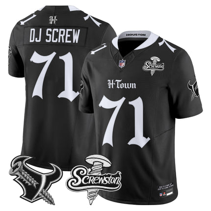 Men's Houston Texans DJ Screw Vapor Limited Jersey - Gothic Edition - All Stitched