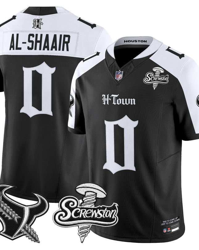 Men's Houston Texans DJ Screw Vapor Limited Jersey - Gothic Edition - All Stitched