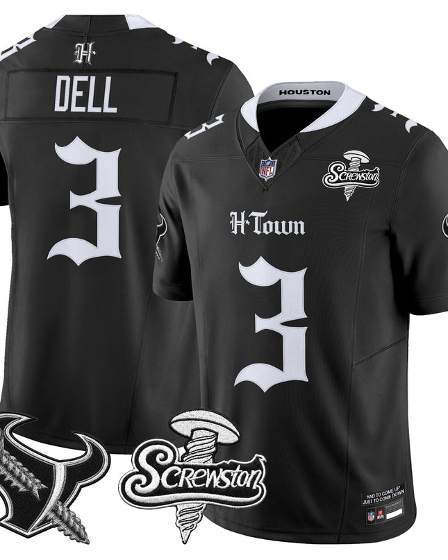 Men's Houston Texans DJ Screw Vapor Limited Jersey - Gothic Edition - All Stitched