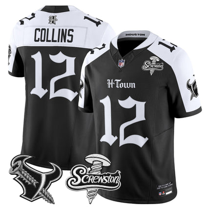 Men's Houston Texans DJ Screw Vapor Limited Jersey - Gothic Edition - All Stitched
