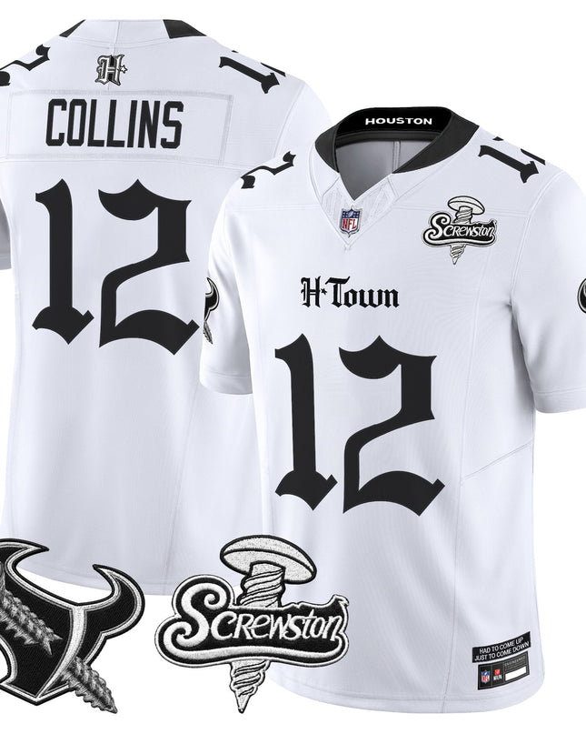 Men's Houston Texans DJ Screw Vapor Limited Jersey - Gothic Edition - All Stitched