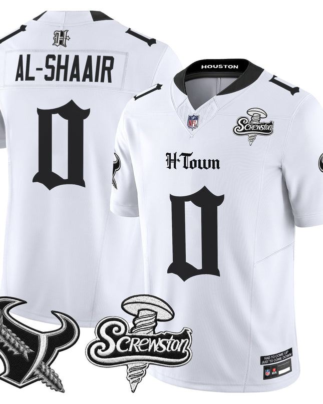 Men's Houston Texans DJ Screw Vapor Limited Jersey - Gothic Edition - All Stitched