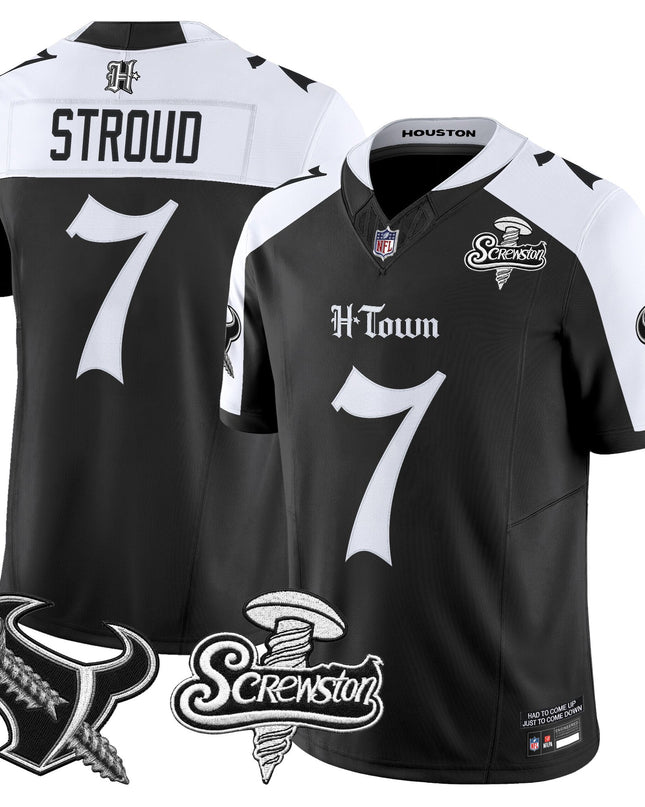 Men's Houston Texans DJ Screw Vapor Limited Jersey - Gothic Edition - All Stitched