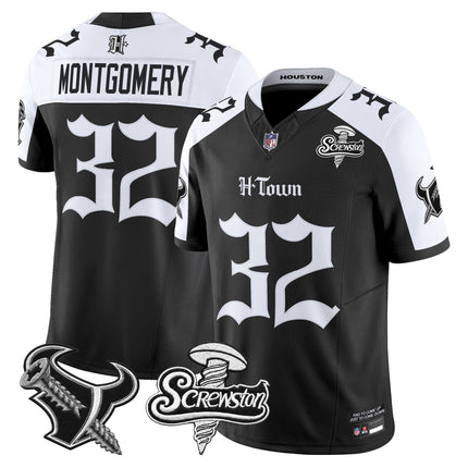 Men's Houston Texans DJ Screw Vapor Limited Jersey - Gothic Edition - All Stitched