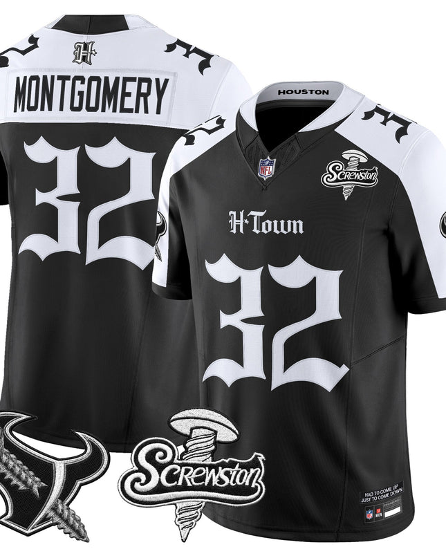 Men's Houston Texans DJ Screw Vapor Limited Jersey - Gothic Edition - All Stitched