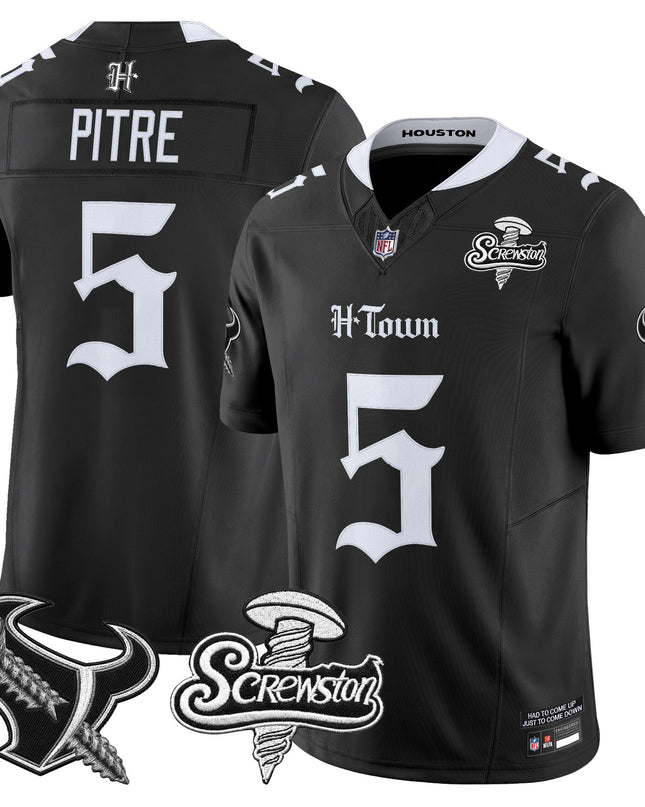 Men's Houston Texans DJ Screw Vapor Limited Jersey - Gothic Edition - All Stitched