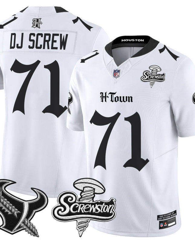 Men's Houston Texans DJ Screw Vapor Limited Jersey - Gothic Edition - All Stitched