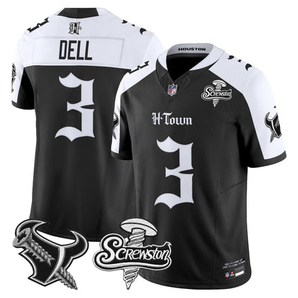 Men's Houston Texans DJ Screw Vapor Limited Jersey - Gothic Edition - All Stitched