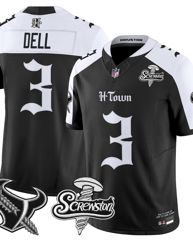 Men's Houston Texans DJ Screw Vapor Limited Jersey - Gothic Edition - All Stitched