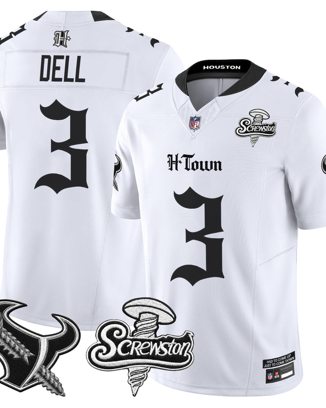Men's Houston Texans DJ Screw Vapor Limited Jersey - Gothic Edition - All Stitched