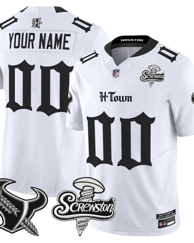 Houston Texans DJ Screw Vapor Limited Custom Jersey - Gothic Edition - All Stitched