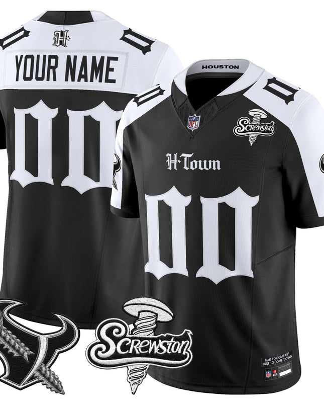 Houston Texans DJ Screw Vapor Limited Custom Jersey - Gothic Edition - All Stitched