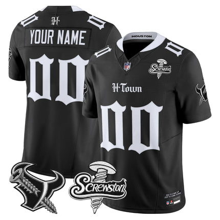Houston Texans DJ Screw Vapor Limited Custom Jersey - Gothic Edition - All Stitched