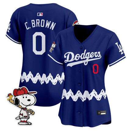 Women's Los Angeles Dodgers x Peanuts Vapor Premier Limited Jersey - Stitched