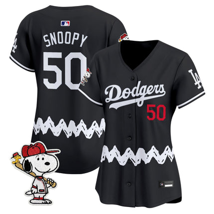 Women's Los Angeles Dodgers x Peanuts Vapor Premier Limited Jersey - Stitched