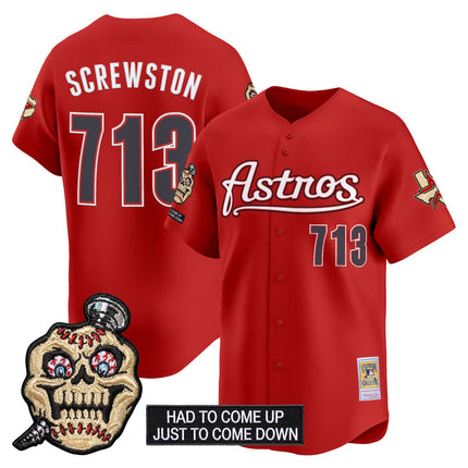 Houston Astros DJ Screw "Had To Come Up" Patch Vapor Premier Limited Jersey – All Stitched
