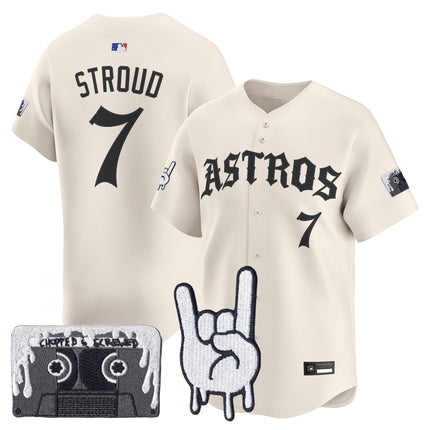 Men's Houston Astros Dj Screw Vapor Premier Limited Jersey - Gothic Edition - All Stitched