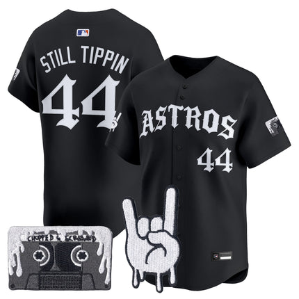 Men's Houston Astros Dj Screw Vapor Premier Limited Jersey - Gothic Edition - All Stitched