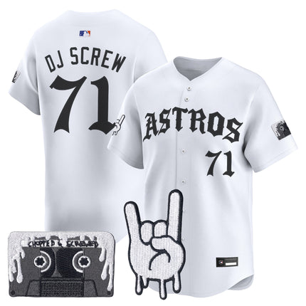 Men's Houston Astros Dj Screw Vapor Premier Limited Jersey - Gothic Edition - All Stitched