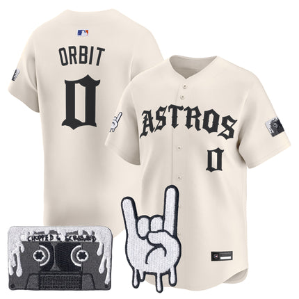 Men's Houston Astros Dj Screw Vapor Premier Limited Jersey - Gothic Edition - All Stitched