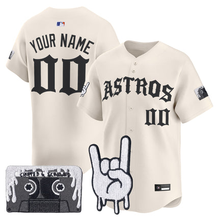 Houston Astros Dj Screw Vapor Premier Limited Custom Jersey - Gothic Edition - All Stitched