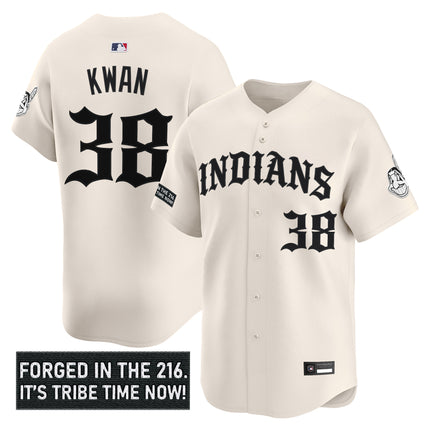 Men's Cleveland Indians 'Old English Edition' Vapor Premier Limited Jersey - All Stitched