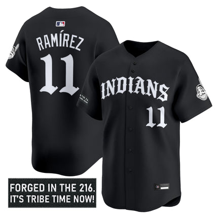 Men's Cleveland Indians 'Old English Edition' Vapor Premier Limited Jersey - All Stitched