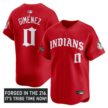 Men's Cleveland Indians 'Old English Edition' Vapor Premier Limited Jersey - All Stitched