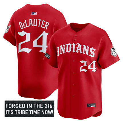 Men's Cleveland Indians 'Old English Edition' Vapor Premier Limited Jersey - All Stitched